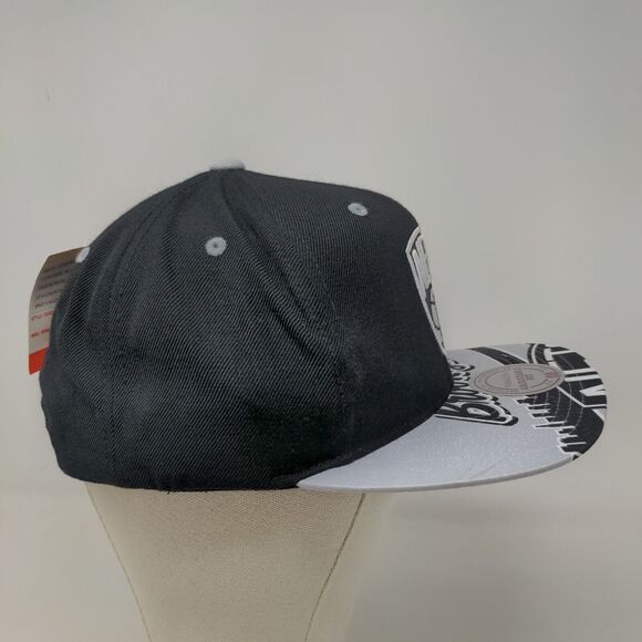 Mitchell & Ness Men's Snapback Hat Black Brooklyn Nets Embroidered Logo - Picture 4 of 9